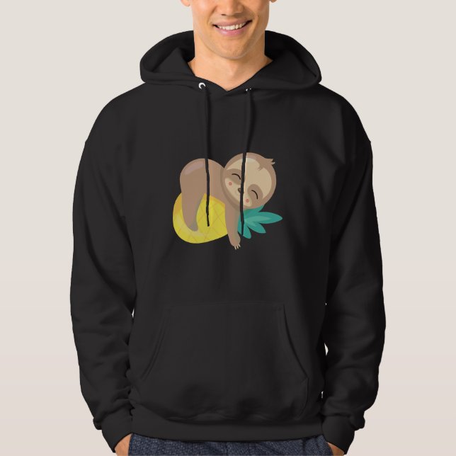Cute Sloth Pineapple Hoodie (Front)