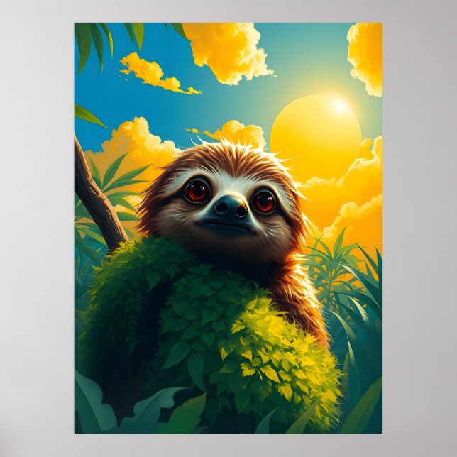 Cute Sloth Poster (Front)