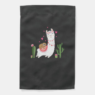 Cute Sloth Riding Llama Shirt Heart Valentines Day Garden Flag