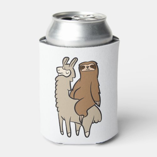 Cute Sloth Riding On Llama Love Llama and Sloths  Can Cooler