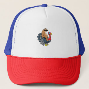 Cute Sloth Riding Turkey Funny Thanksgiving Humor Trucker Hat