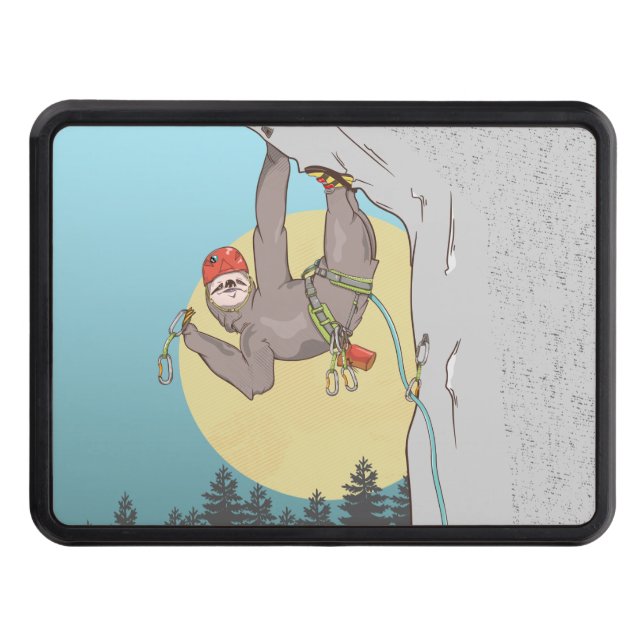 Cute sloth rock climber hitch cover (Front)