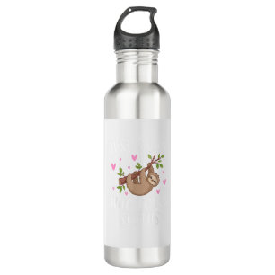 Cute Sloth Shirt for Girls Just A Girl Who Loves S Stainless Steel Water Bottle