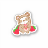 Strawberry Cupcake Sticker for Sale by slothgirlart