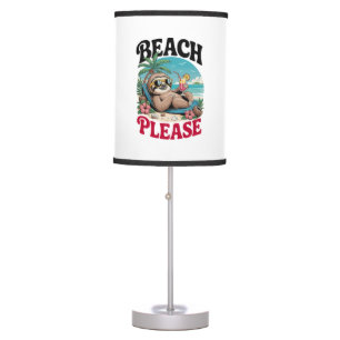 Cute Sloth Summertime Table Lamp