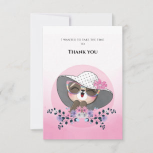Cute Sloth Thank You Card
