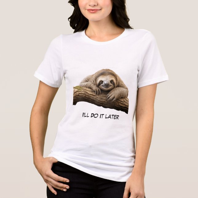 Cute sloth Tri-Blend shirt (Front)