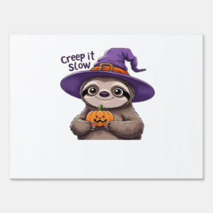 Cute Sloth Witch Halloween Shirt � Creep It Slow P Sign