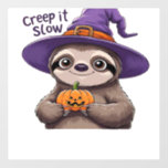 Cute Sloth Witch Halloween Shirt � Creep It Slow P Wall Decal