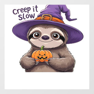 Cute Sloth Witch Halloween Shirt � Creep It Slow P Wall Decal