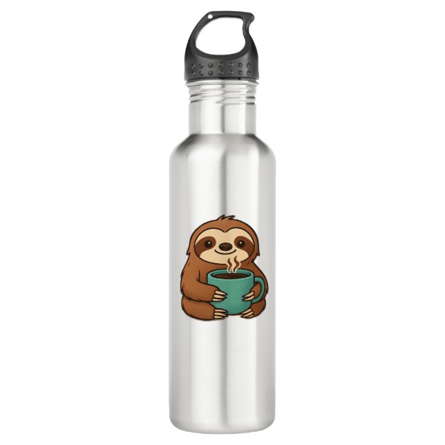 Cute Sloth with Coffee Mug – Cozy Relaxed Animal A (Front)