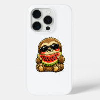 Cute Sloth with Watermelon