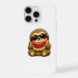 Cute Sloth with Watermelon iPhone 15 Pro Max Case