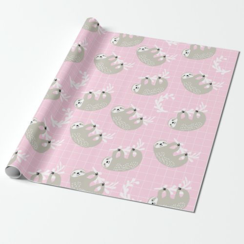 Cute Sloth Wrapping Paper