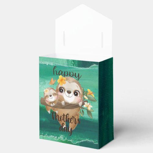 Cute Sloths Baby Mommy Favor Boxes