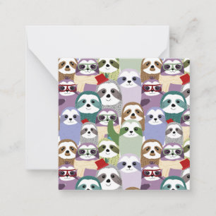 Cute Sloths Note Card