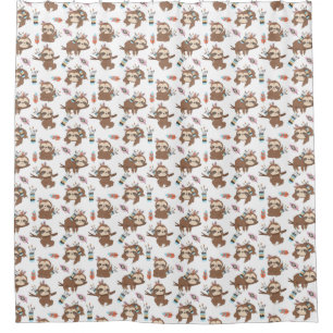 Cute Sloths Shower Curtain