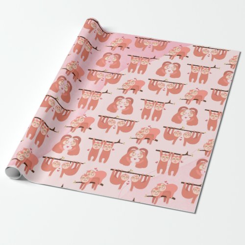 Cute Sloths Wrapping Paper