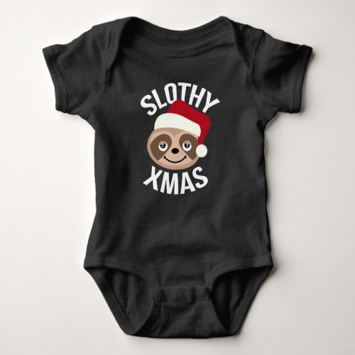 Cute Slothy Xmas Sloth Baby Romper Playsuit