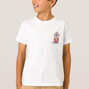 Cute Slushie Penguin Kids T-Shirt