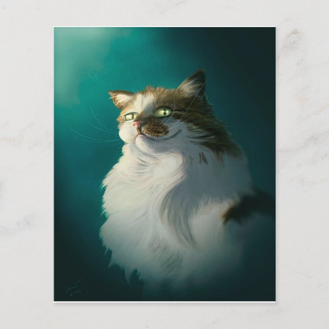 Cute Sly Cat Gift| Funny Cat For Birthday Flyer (Front)