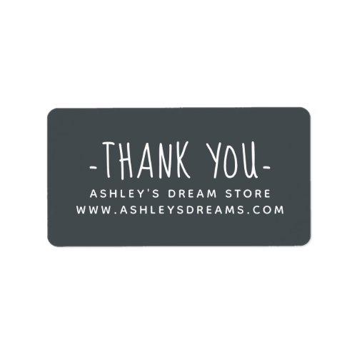 Cute Small Business Black White Thank You Labels