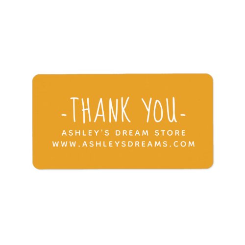 Cute Small Business Mellow Yellow Thank You Labels