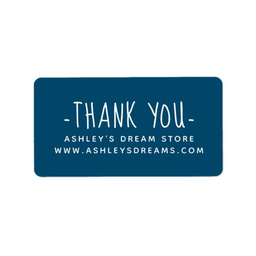 Cute Small Business Ocean Blue Thank You Labels