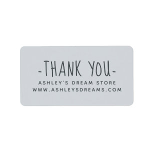 Cute Small Business Pastel Blue Thank You Labels
