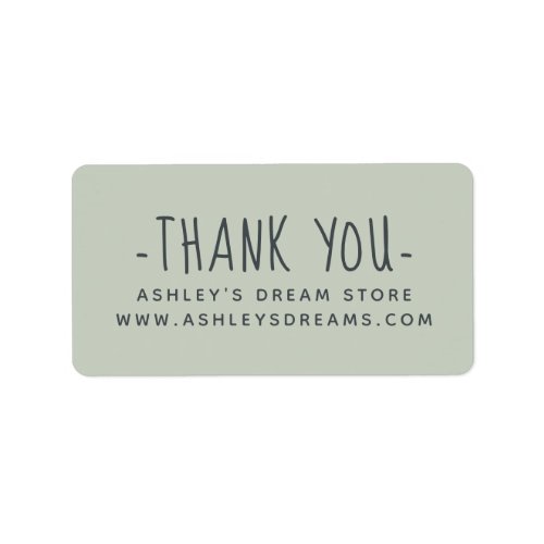 Cute Small Business Pastel Green Thank You Labels