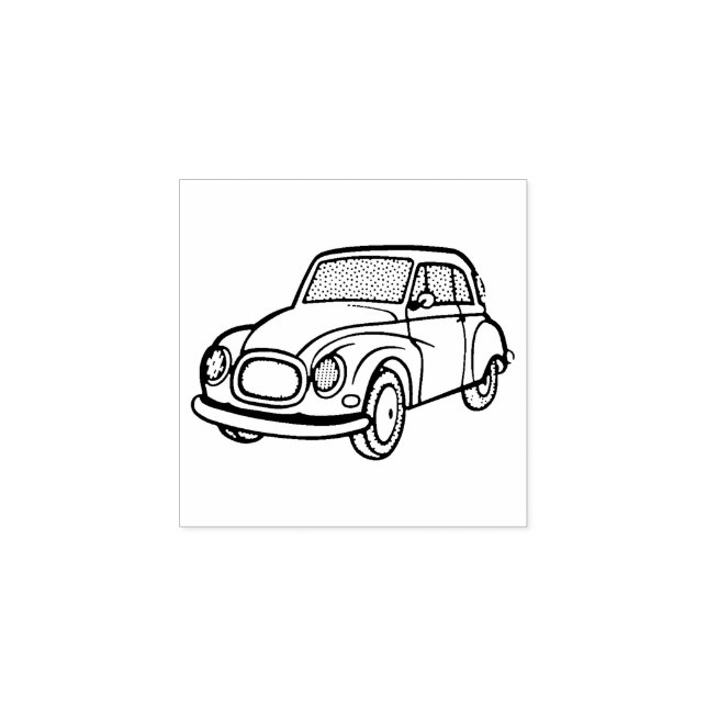 Cute small Car Rubber Stamp  (Imprint)