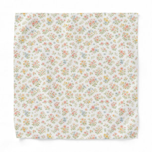 Cute Small Ditsy Floral Seamless Pattern Bandana