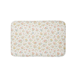 Cute Small Ditsy Floral Seamless Pattern Bath Mat