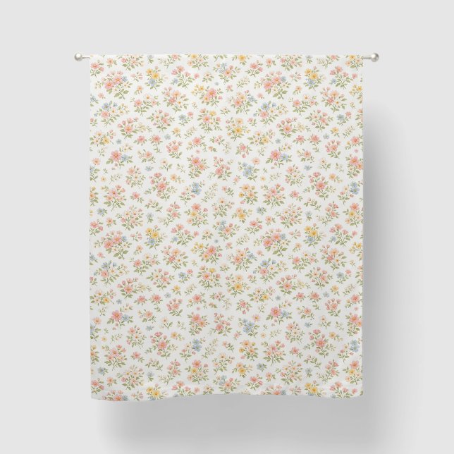 Cute Small Ditsy Floral Seamless Pattern Blackout Curtains (Front)