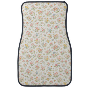 Cute Small Ditsy Floral Seamless Pattern Car Floor Mat