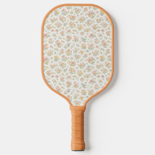 Cute Small Ditsy Floral Seamless Pattern Carbon Fiber Pickleball Paddle