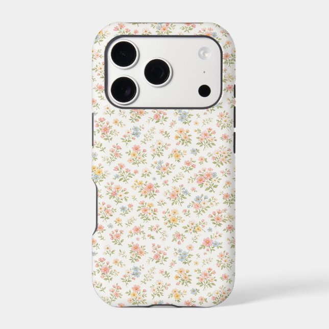 Cute Small Ditsy Floral Seamless Pattern Case-Mate iPhone Case (Back)