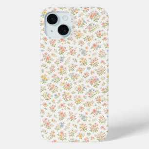 Cute Small Ditsy Floral Seamless Pattern iPhone 15 Plus Case