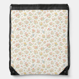 Cute Small Ditsy Floral Seamless Pattern Drawstring Bag