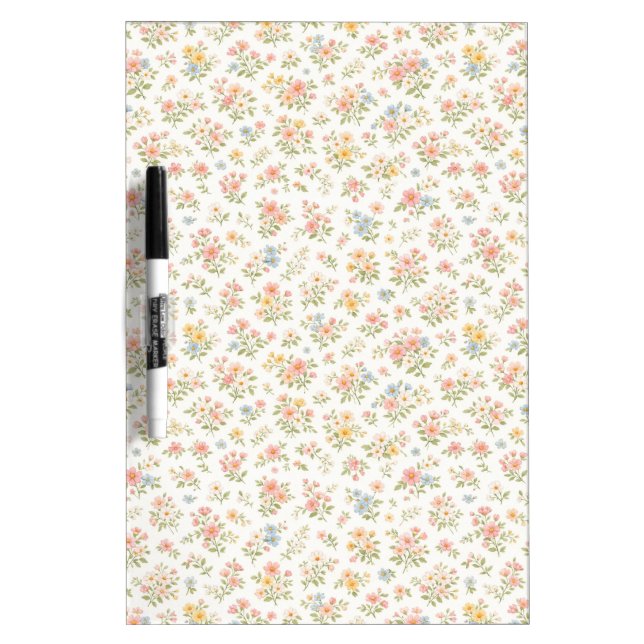 Cute Small Ditsy Floral Seamless Pattern Dry Erase Board (Front)