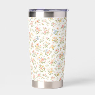 Cute Small Ditsy Floral Seamless Pattern Insulated Tumbler