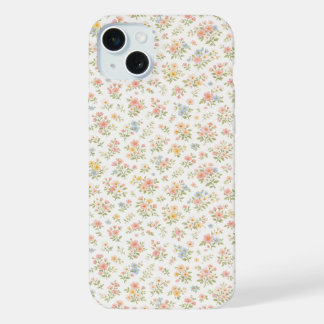 Cute Small Ditsy Floral Seamless Pattern iPhone 15 Plus Case