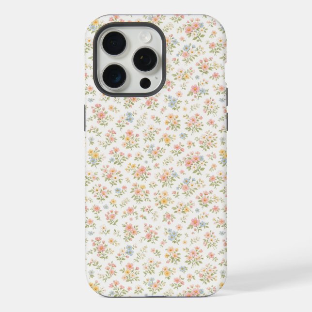 Cute Small Ditsy Floral Seamless Pattern Iphone Case (Back)