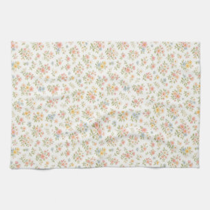 Cute Small Ditsy Floral Seamless Pattern Kitchen Towel