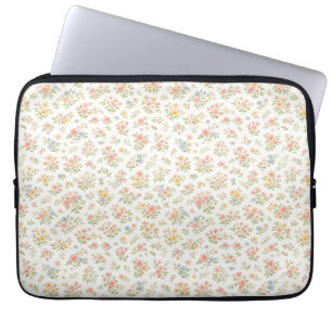 Cute Small Ditsy Floral Seamless Pattern Laptop Sleeve