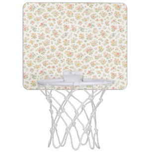 Cute Small Ditsy Floral Seamless Pattern Mini Basketball Hoop