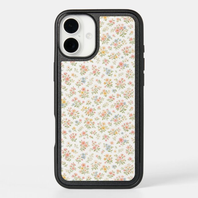 Cute Small Ditsy Floral Seamless Pattern Otterbox iPhone Case (Back)