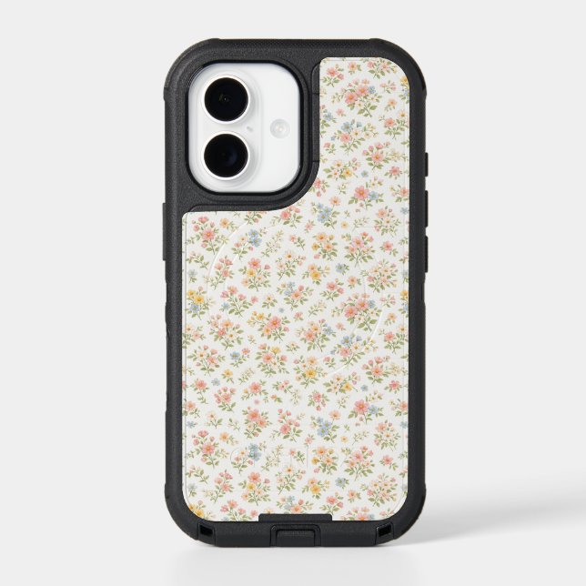 Cute Small Ditsy Floral Seamless Pattern Otterbox iPhone Case (Back)
