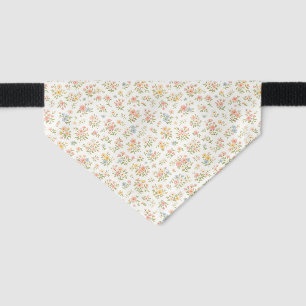 Cute Small Ditsy Floral Seamless Pattern Pet Bandana Collar
