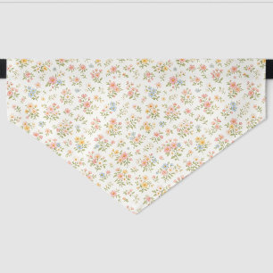 Cute Small Ditsy Floral Seamless Pattern Pet Bandana Collar
